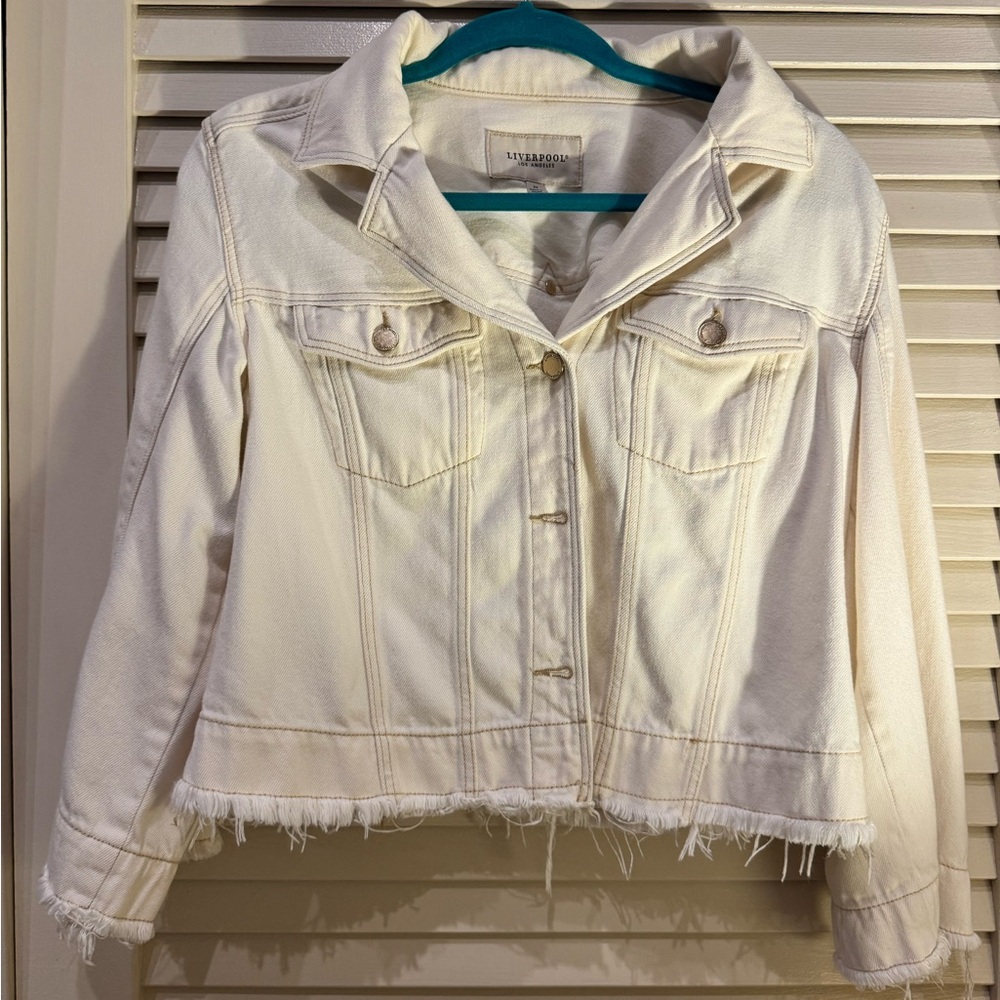 Liverpool Cream Denim Jacket